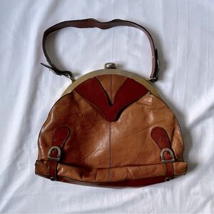 vintage 70s leather handbag